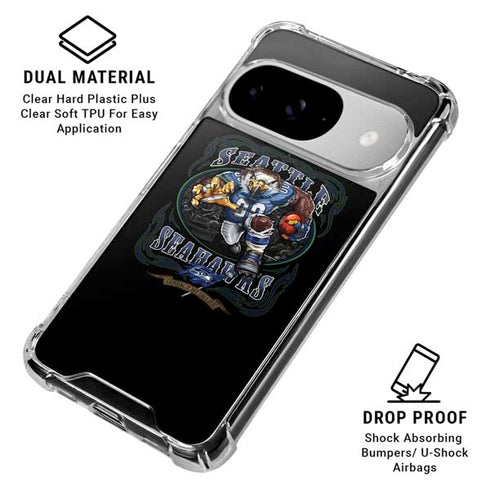 Liquid Blue NFL Seattle Seahawks Running Back Google Pixel 10 Clear Case